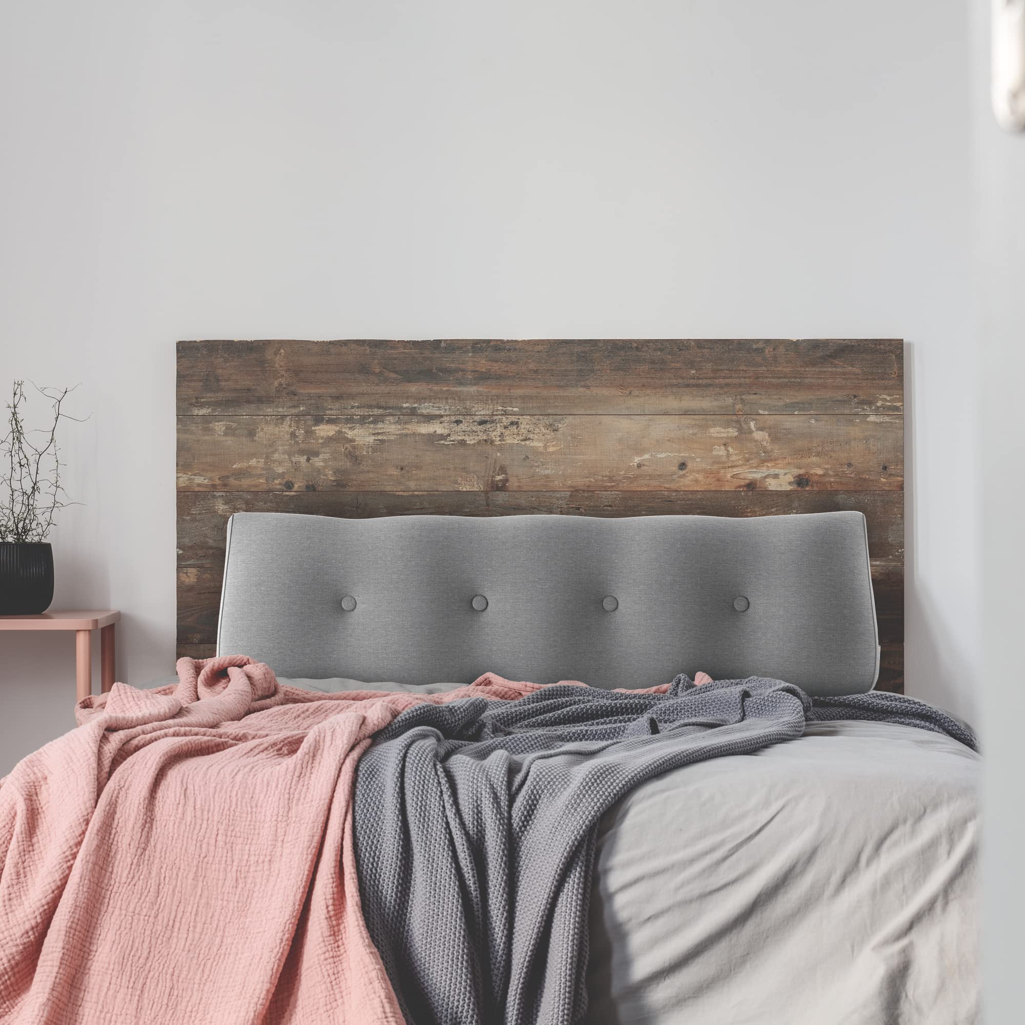 Gutekissen® Rugkussen - leeskussen voor bed en bank - wigkussen - rugkussen voor de muur - zitkussen - wandkussen - met telefoontasje (bruin Tilia, 100 cm
