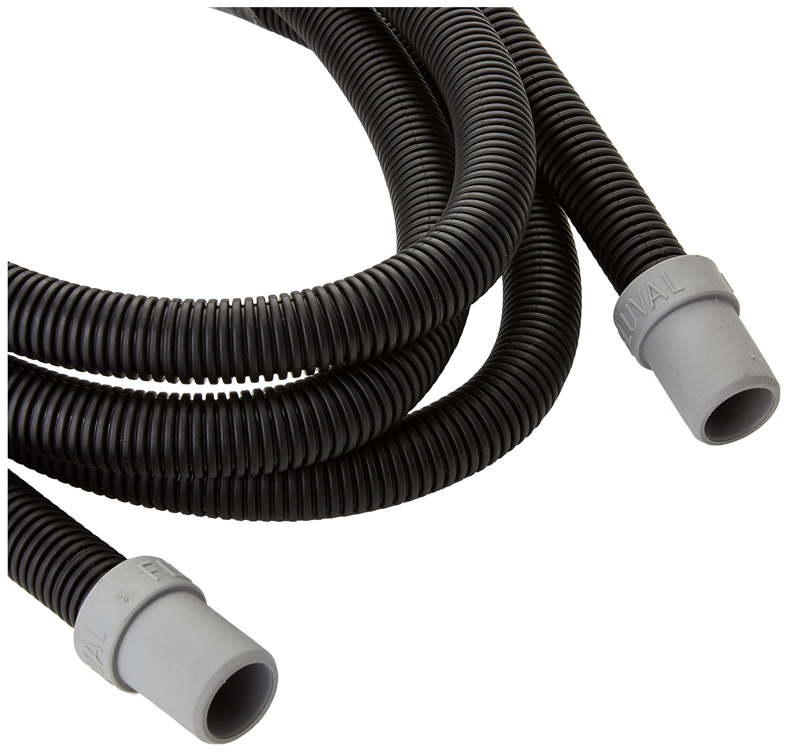 Fluval Żłobiony wąż zamienny 2,5 m, średnica 24/28 mm do filtrów zewnętrznych Fluval 104, 204, 105, 205, 106 i 206, czarny/szary