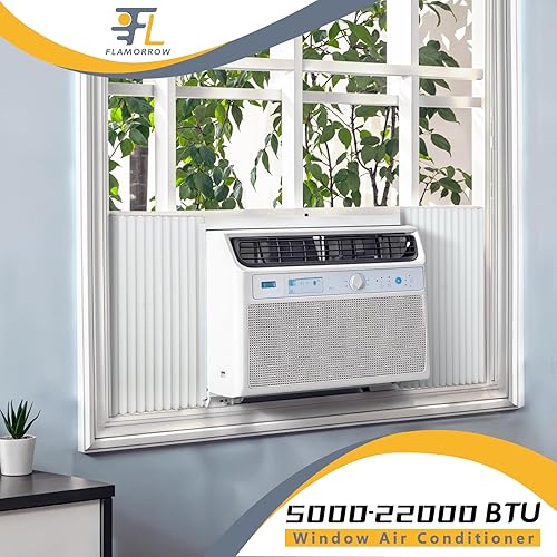 Miniatura 8 de Flamorrow Kit de paneles laterales de aire acondicionado para ventana, 4 paneles laterales de aislamiento de espuma de CA para ventana, 17 pulgadas