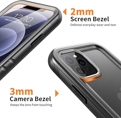 Miniatura 7 de Cozycase Funda impermeable compatible con iPhone 12 Pro Max, protector de pantalla integrado, funda protectora de cuerpo completo, funda impermeable