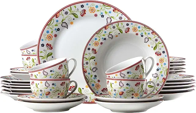 Ritzenhoff & Breker Doppio Shanti 30-teiliges Porzellangeschirr-Set für 6 Personen