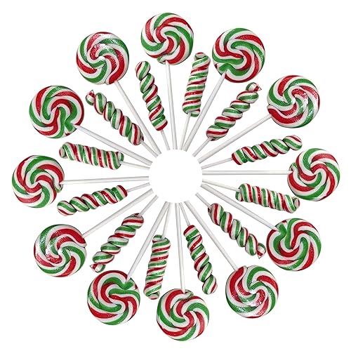 Miniatura 4 de Paletas de caramelo de Navidad  24 ventosas navideñas envueltas individualmente a granel  Swirl y Twisty Pops