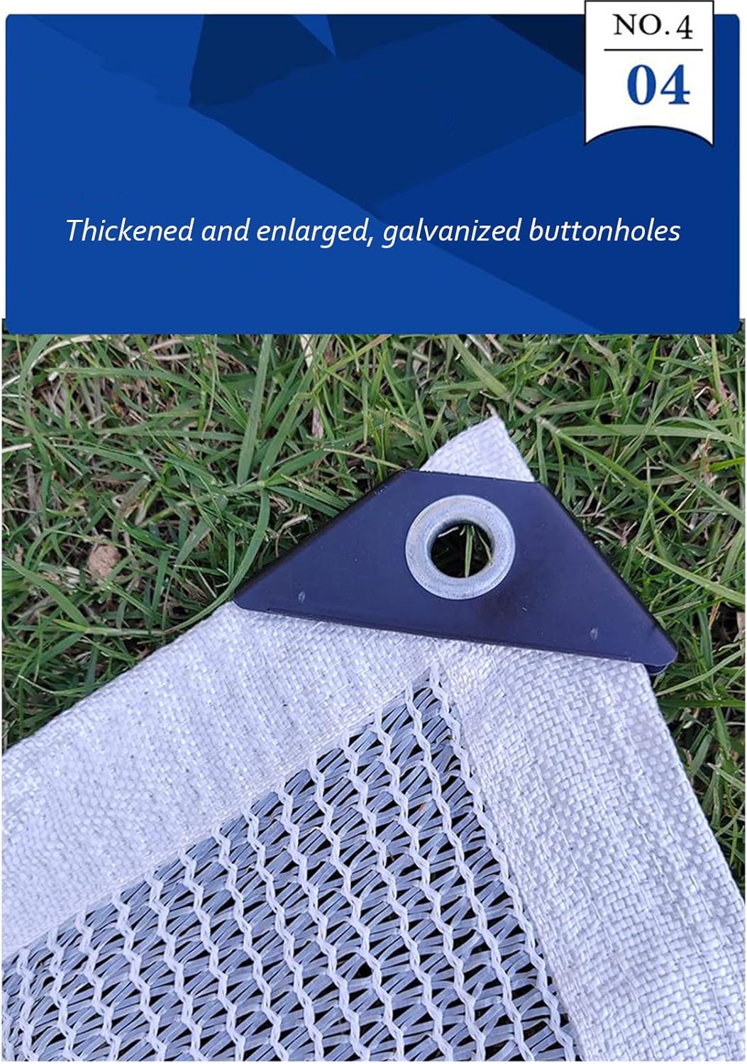 Sunblock Shade Net,50% Sunblock Shade Cloth,4-Pin Shading Net Greenhouse with Grommets,Shade Cloth,UV Resistant Mesh,Plants Cover Fabric,for Flowers,Plants,Patio Lawn,White,4 * 4m/13.1 * 13.1ft