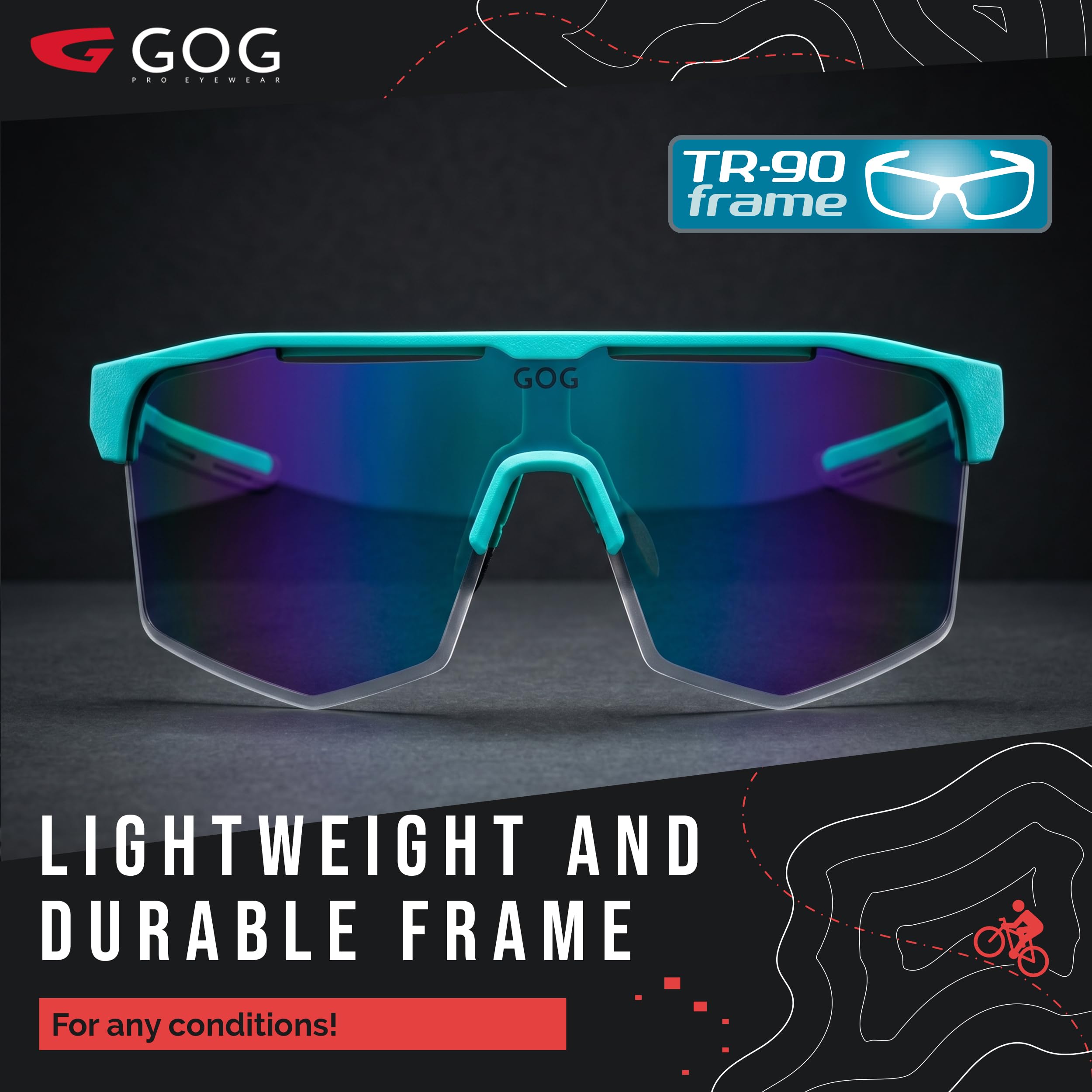GOG Athena Brille, Matt Neon Pink/Black White Blue, Einheitsgröße für Erwachsene, Matt Neon-Rosa/Schwarz/Weiß/Blau, One size