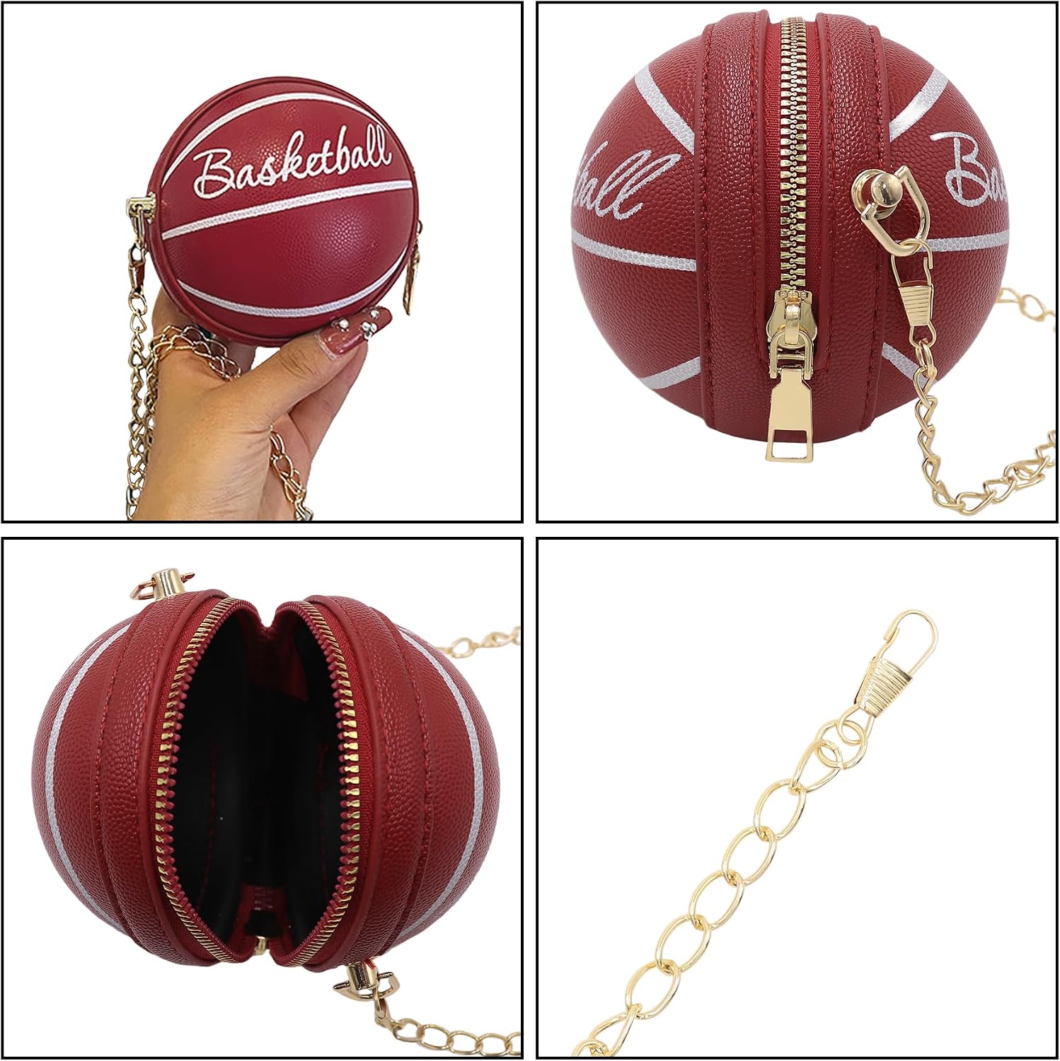 Little Girls Basketball Letter Crossbody Purse Basketball Shape Purse Mini Round Ball Crossbody Purses Shoulder Bag