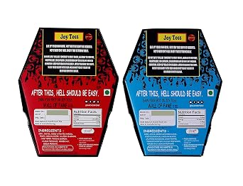 Joytoss One-Piece Challenge Spicy Tortilla Chips, Red and Blue Combo Pack, 10g, 2-Count