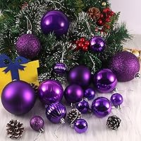 Vista 81 de Bolas de Navidad grandes de bronce de 3.2 pulgadas, adornos de decoración de árbol de Navidad, bolas colgantes inastillables para cumpleaños