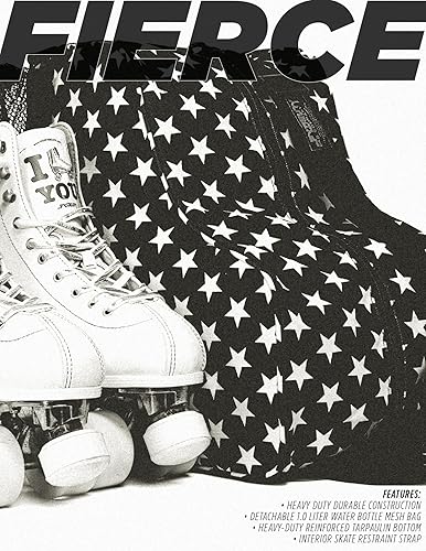 Miniatura 8 de Fydelity Lindas bolsas para patinaje sobre ruedas para mujeres bolsa ideal para patinaje cuádruple o bolsas de patines para niñas uso como bolsa de