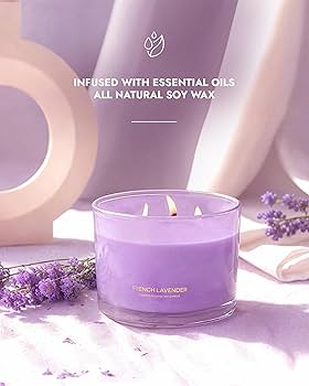 candle✣candle Amazon.com: 96NORTH Luxury Lavender Soy Candle | Large 3 Wick Jar