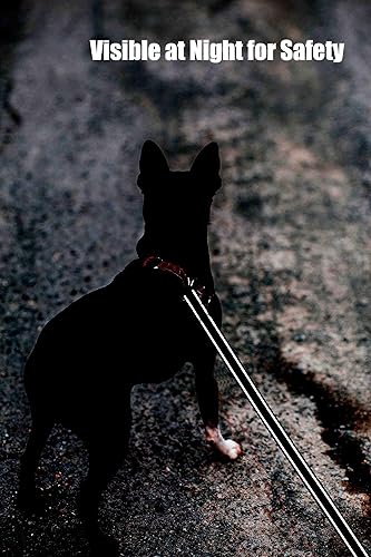 Miniatura 6 de Correa resistente para perros medianos a grandes con dos asas acolchadas de 4 pies, correa de perro de doble asa (verde azulado, 4 pies x 1 pulgada