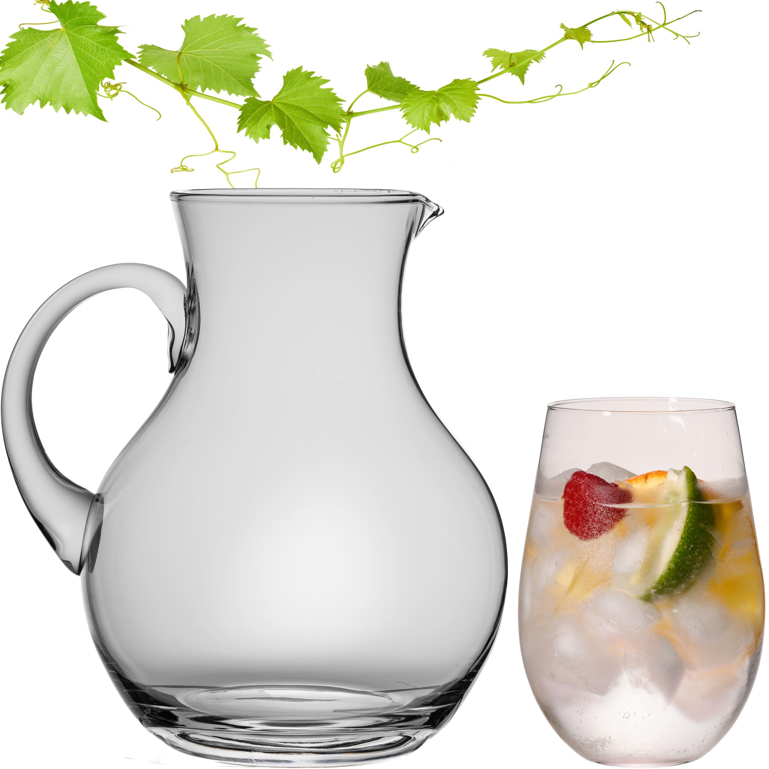 Crystalline Habana - Jarra de agua con vasos (2 L, 6 vasos de 700 ml)