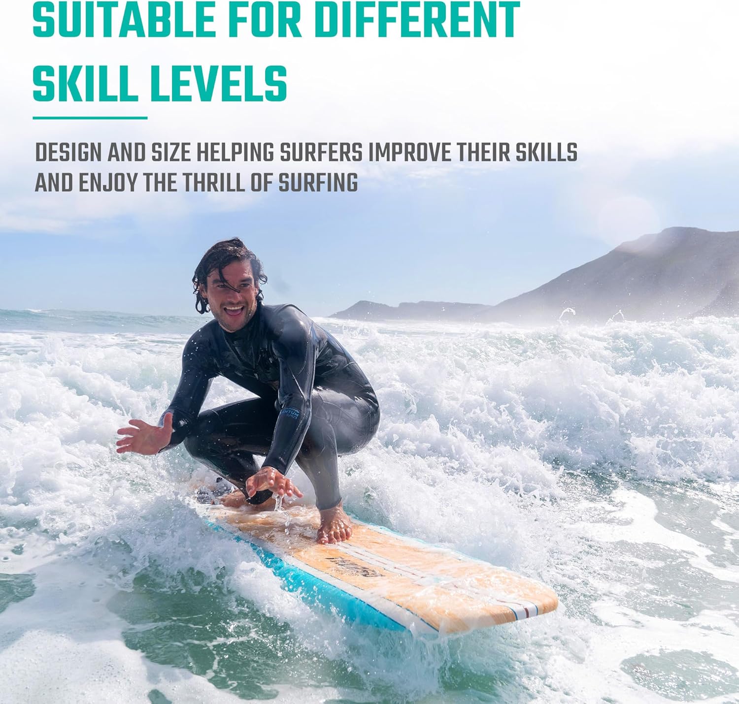 Thurso Surf 7/8 ft Soft Top Foam Beginner Surfboard for Adults and Kids Perfect Longboard for Surfing Beach Fun and Water Sports Lightweight and Durable Modern Design for All Levels of Surfers