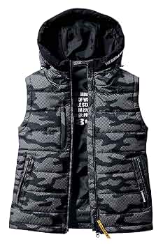 BEEDEN ベストフーディー　ブラック サイズ 〕 マイクロナイロン フェザーヤーン2wayニットベスト