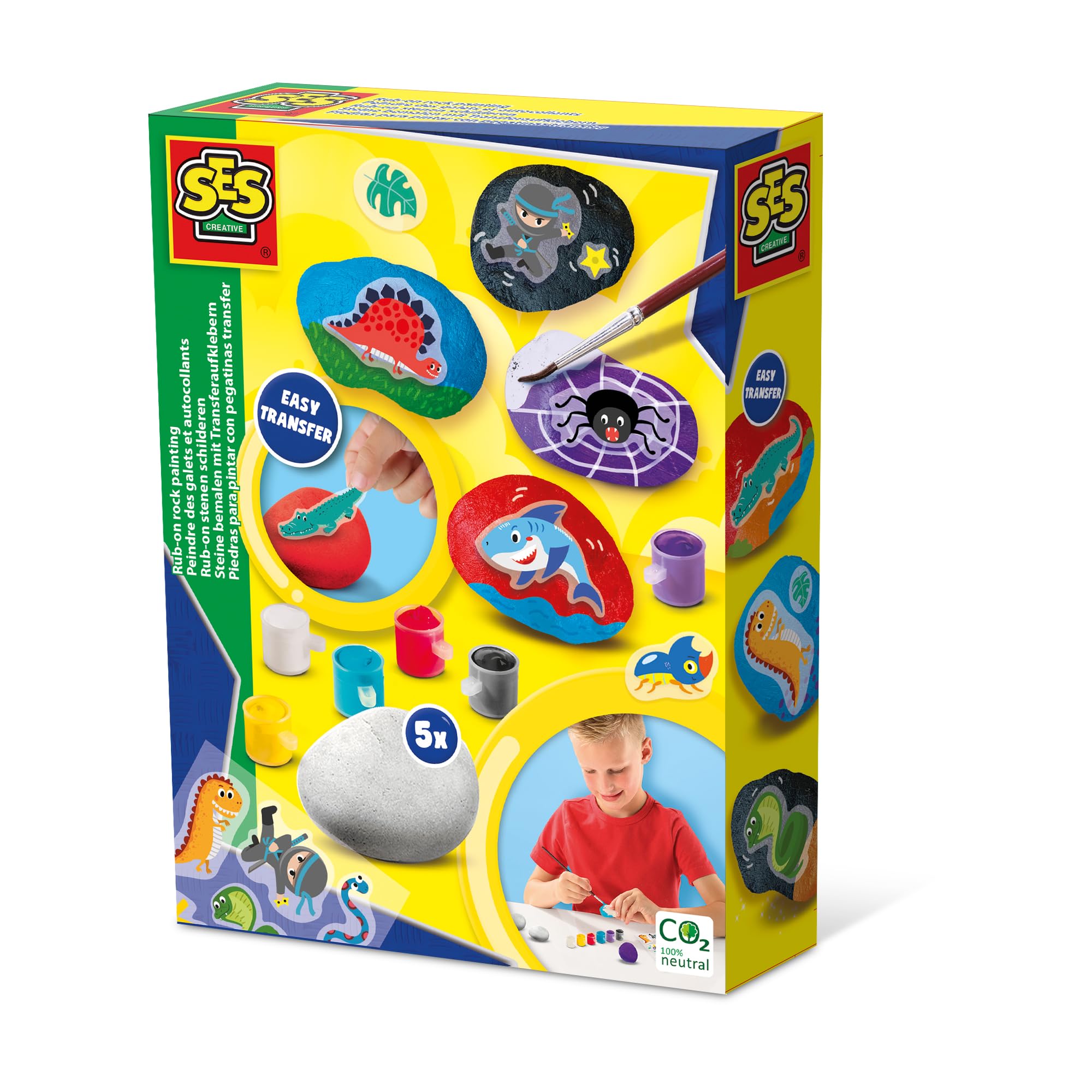 Ses Creative Rub-On Rock Painting Kit