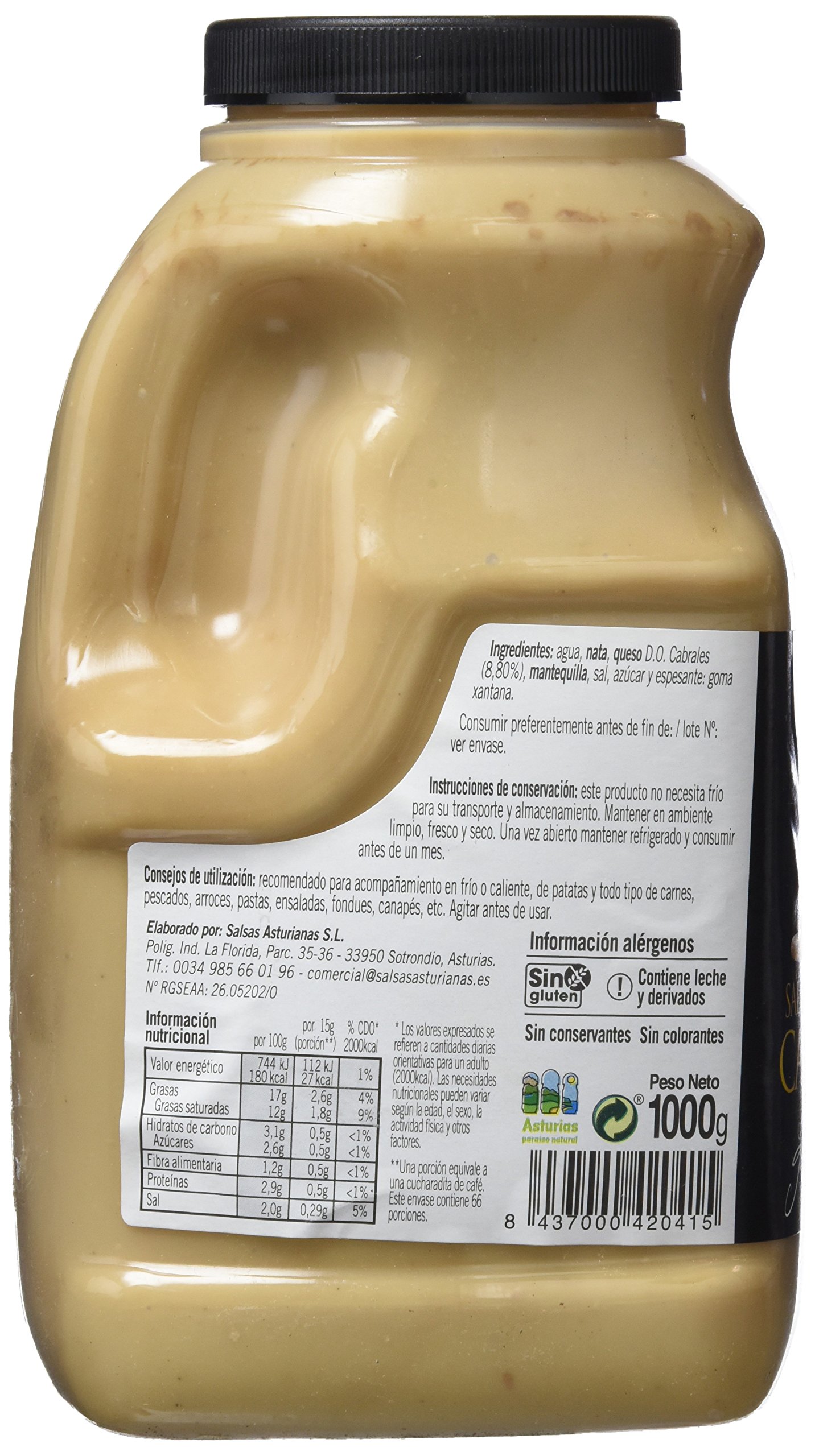 Salsas Asturianas Salsa Queso Cabrales - 1000 gr