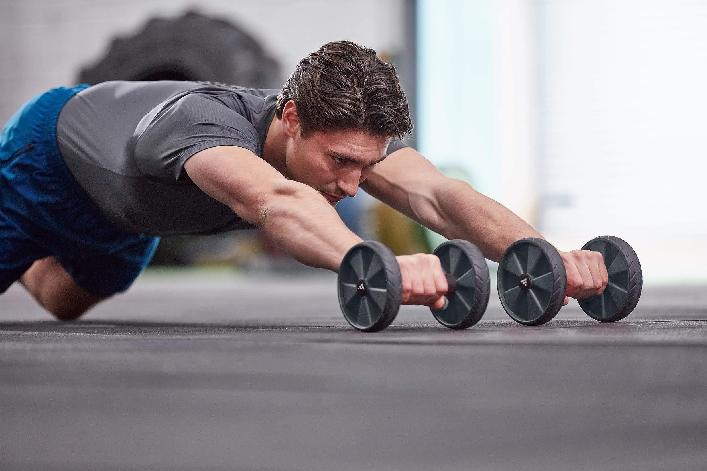 adidas Core Roller, Bauch- & Brustmuskeltraining, Doppelachsroller