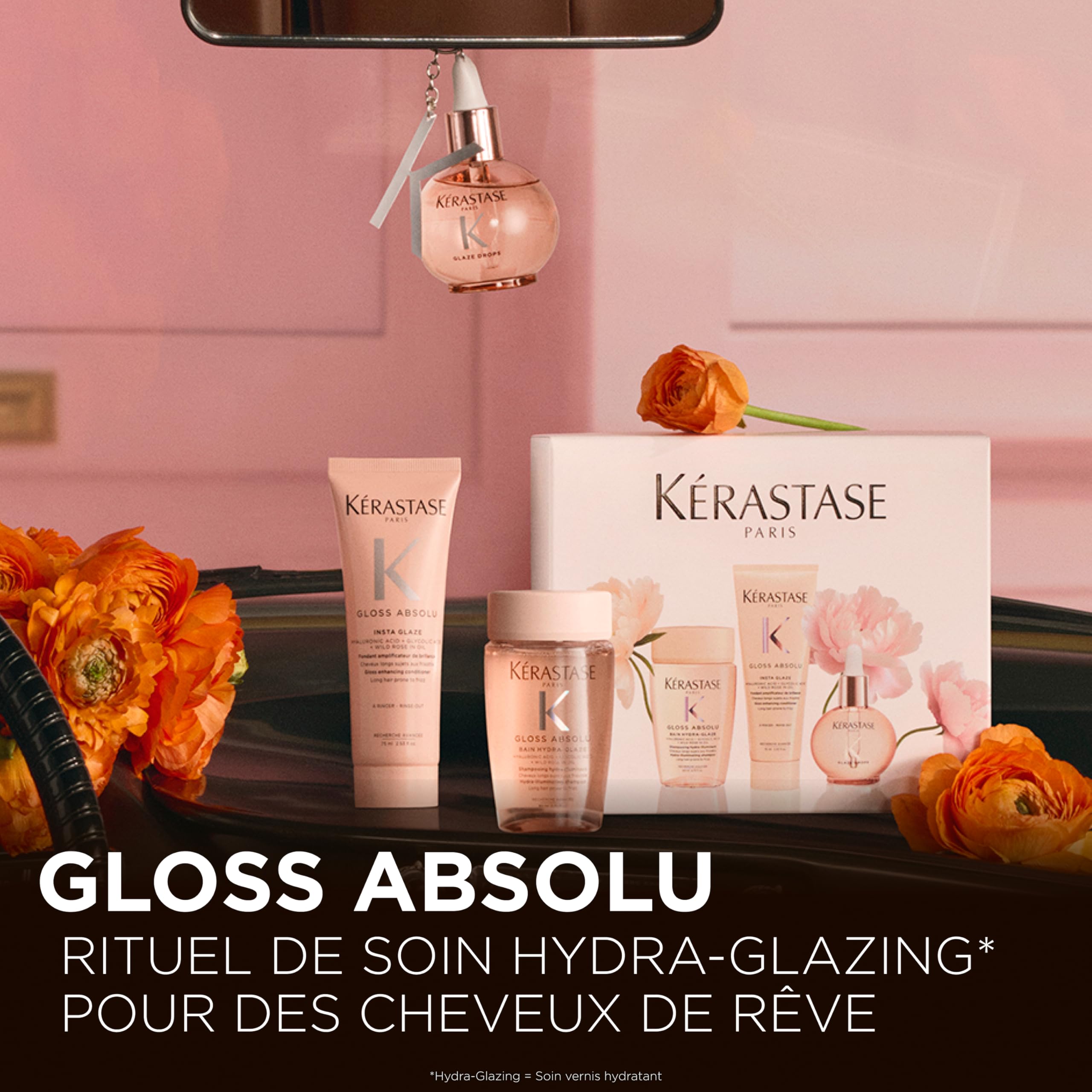 Kérastase Gloss Absolu Spring Coffret Cadeau pour Cheveux Longs Sujets aux Frisottis