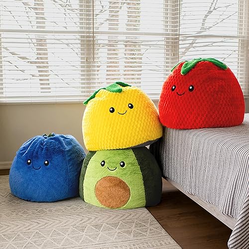 Miniatura 6 de Big Joe Pineapple PlushiPals Sillón afelpado súper suave para niños, ultrasuave mezcla de poliéster de felpa, 2.5 pies recargable