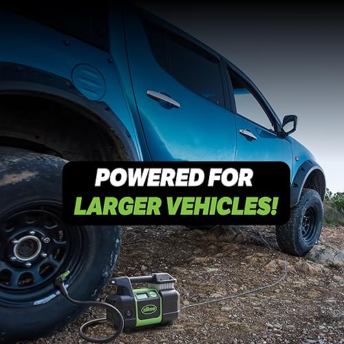 Miniatura 6 de Slime Inflador de neumáticos 40063, coche portátil, SUV, compresor de aire 4x4, Elite resistente, infla con apagado automático derecho, con pantalla