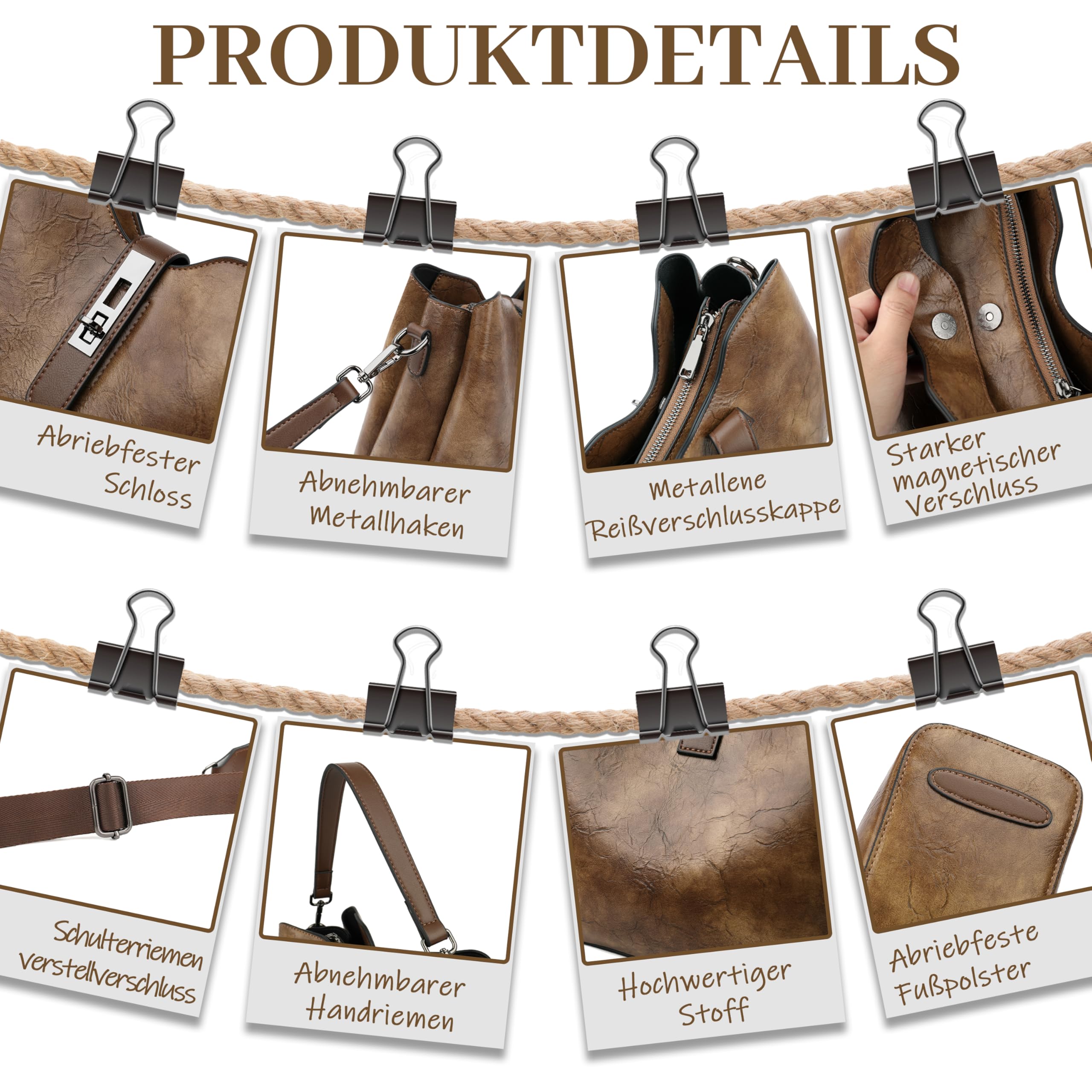 FSD.WG Borsa a mano，Borsa a Tracolla，Borsa a secchiello，Progettazione di designer