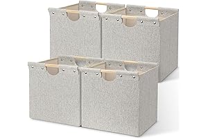 Posprica 15x13x13 Storage Cube Bins - Decorative Storage Baskets for Bathroom Organizer,...
