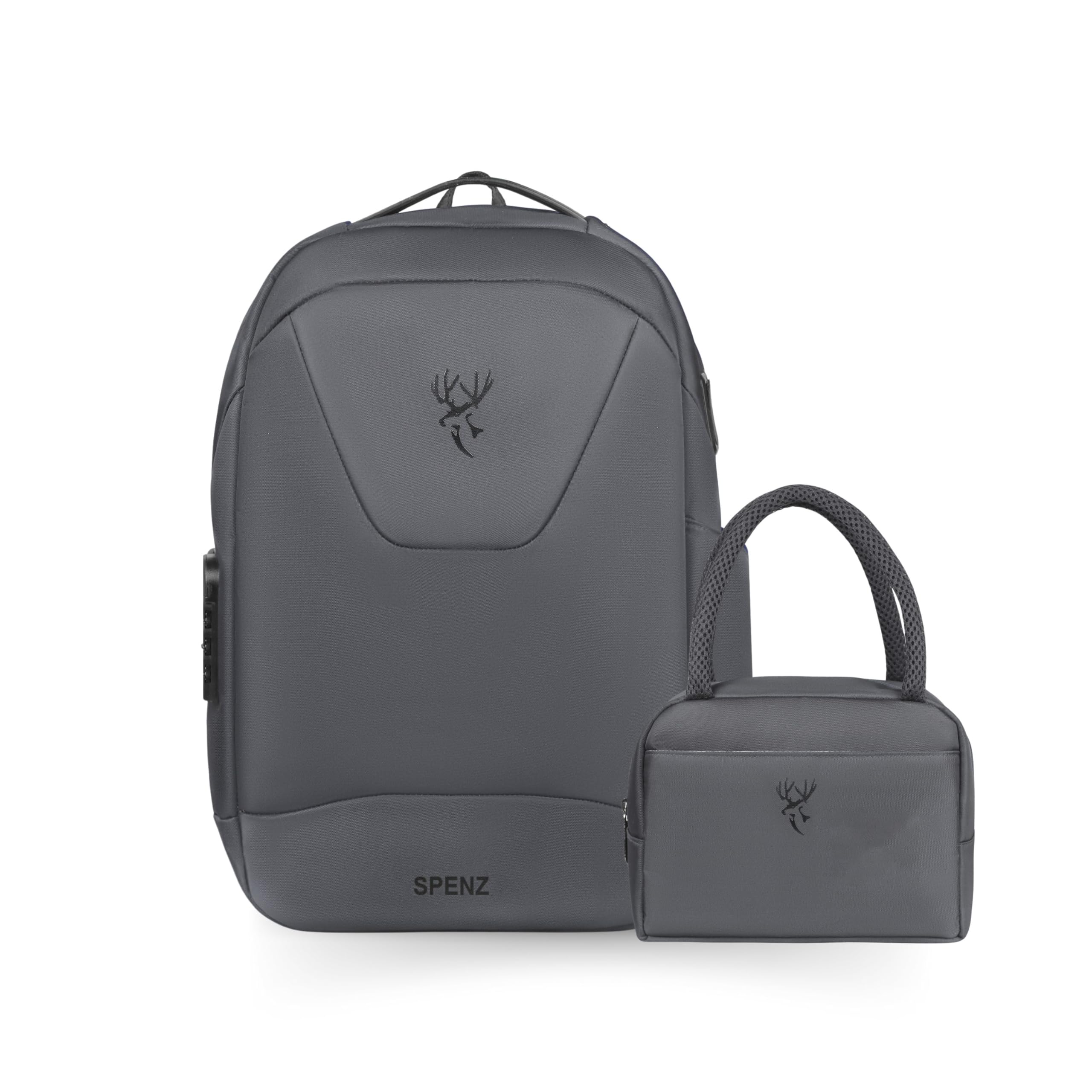 Spenz Hero Anti-theft 30L 15.6 inch Water Resistant USB port unisex Laptop Backpack for Men & Women with a Hot&cool Tiffin Bag