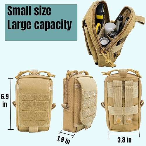 Miniatura 2 de Bolsa táctica Molle EDC, bolsa para teléfono celular Molle, bolsas de utilidad, organizador de dispositivos, soporte para teléfono, paquete de