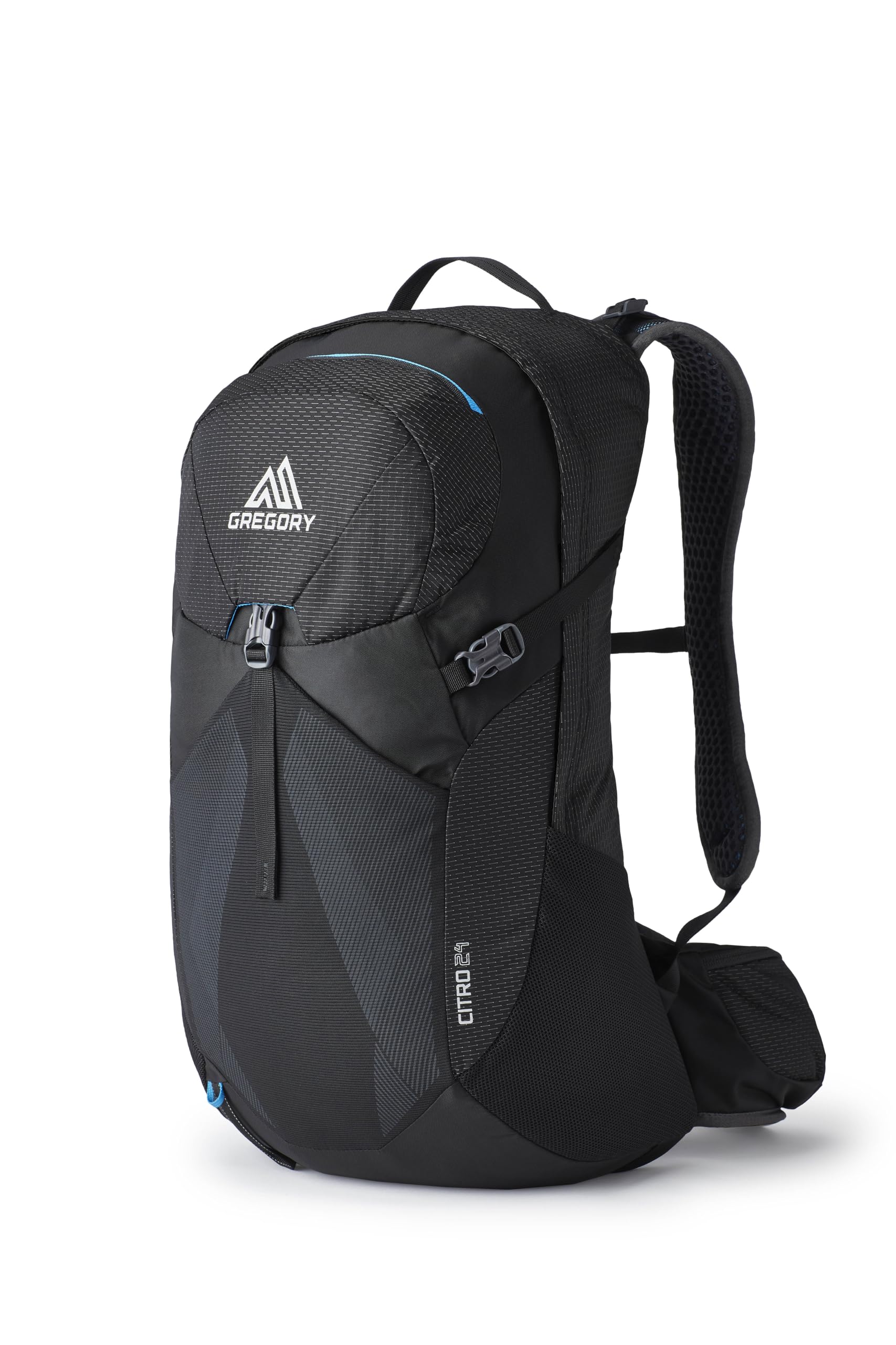 Gregory Vaporspan - Citro 24 - Day Hiking Backpack for Men, 52 cm, 24 L, 0.92 KG, Ventilated VaporSpan Backpanel, Hydration Compatible, Rain Cover Included, Black (Ozone Black)