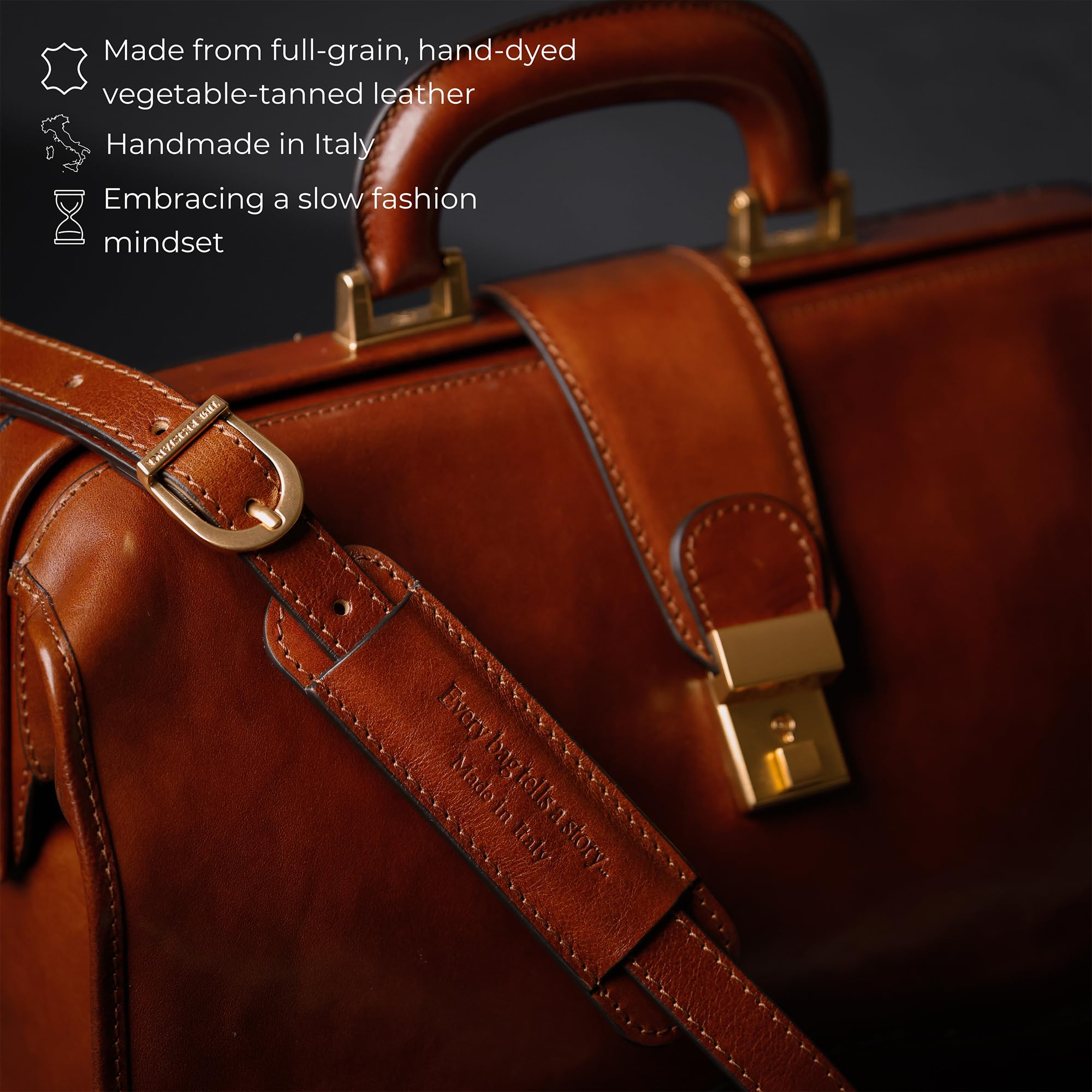Time Resistance Borsa da medico in pelle, stile vintage, borsa in pelle per uomini e donne