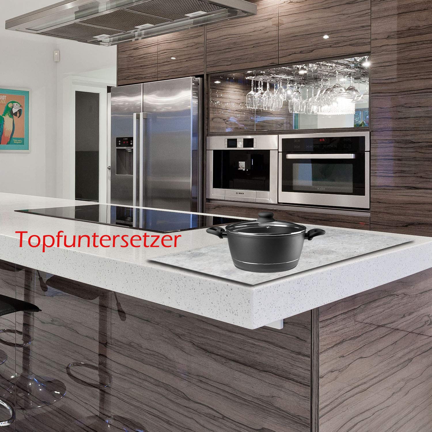 Herdabdeckplatte Ceranfeld 80x52 Abstrakt Grau Kochplatten Glas Induktion Deko
