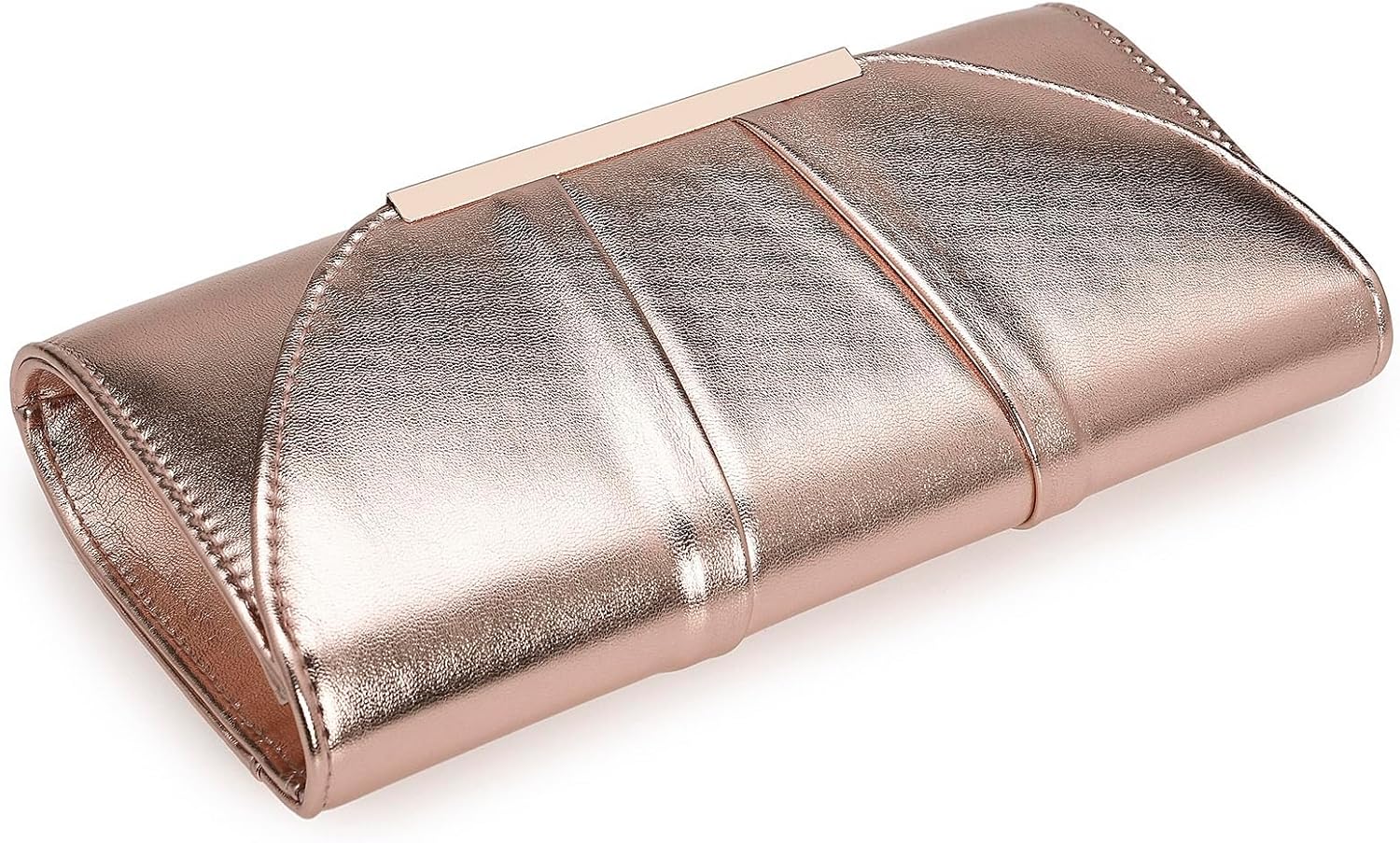 IXEBELLA Women Evening Bag Dressy Formal Handbag Pleated PU Clutch Purse for Wedding/Prom/Party/Black-tie Events