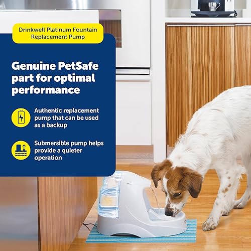 Miniatura 2 de PetSafe Bomba de repuesto para fuentes de consumo de mascotas compatible con dispensadores de agua LED PetSafe Drinkwell Platinum y Platinum -