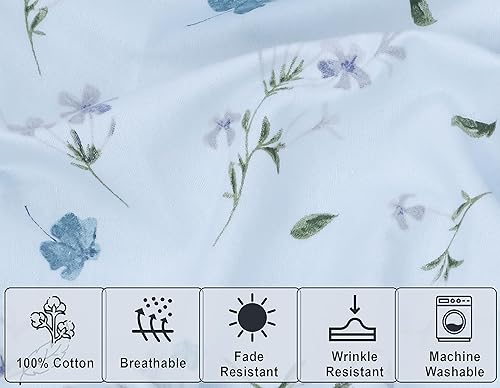 Miniatura 3 de RUVANTI Juego de sábanas de franela tamaño Queen, 100 % algodón cepillado, bolsillos profundos de 16 pulgadas (hasta 18 pulgadas), transpirables y