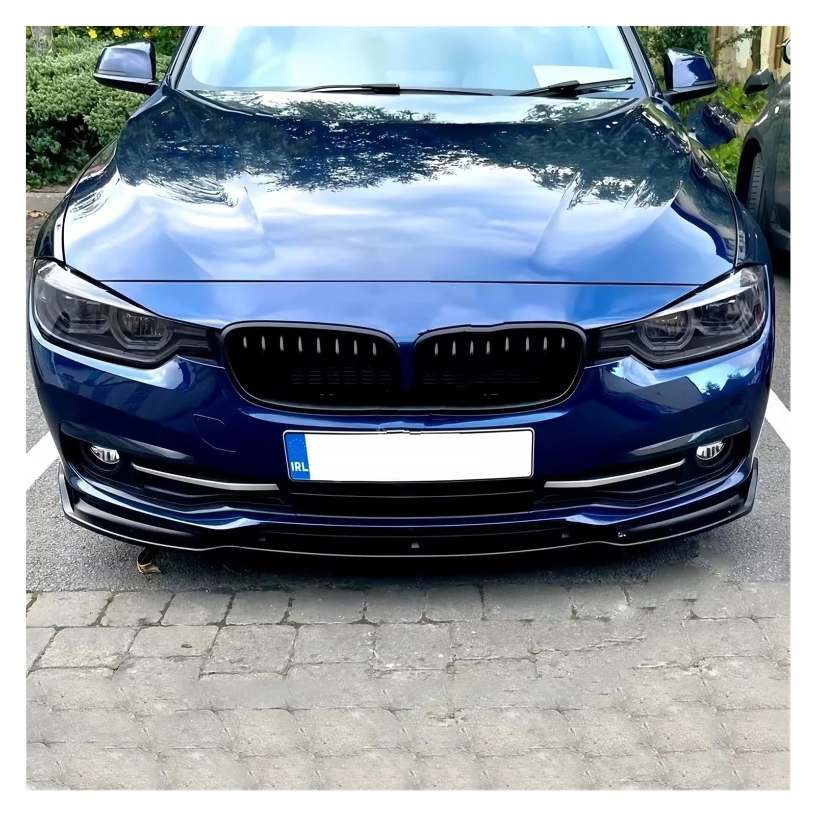 Labbro Anteriore Spoiler Per BMW F30 F31 Serie 3 Standard 335i 335d 325d 320d 2015-2018 Paraurti Anteriore Auto, Splitter, Bodykit, Tuning, 3 Pezzi, Nero Lucido. Auto Labbro Spoiler
