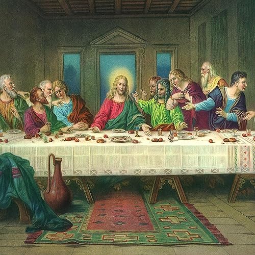 Miniatura 2 de CafePress The Last Supper - Reloj de pared de 10 pulgadas para sala de estar, cocina u oficina