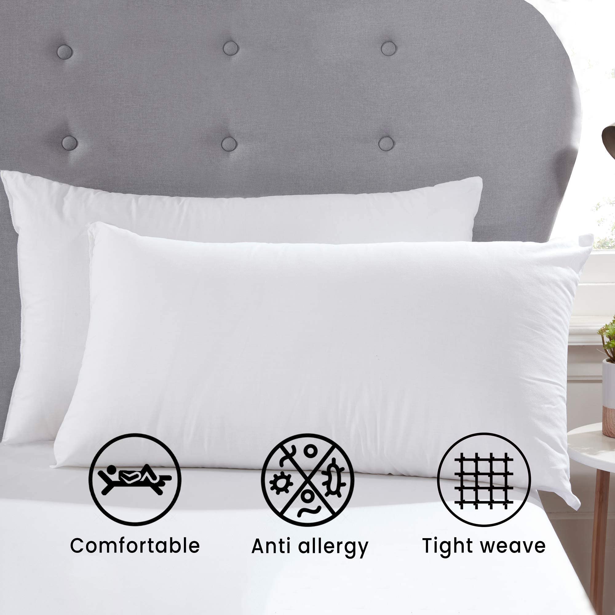 DecHome Cuscino Memory Foam A Rimbalzo Rapido Con Copertura Rimovibile