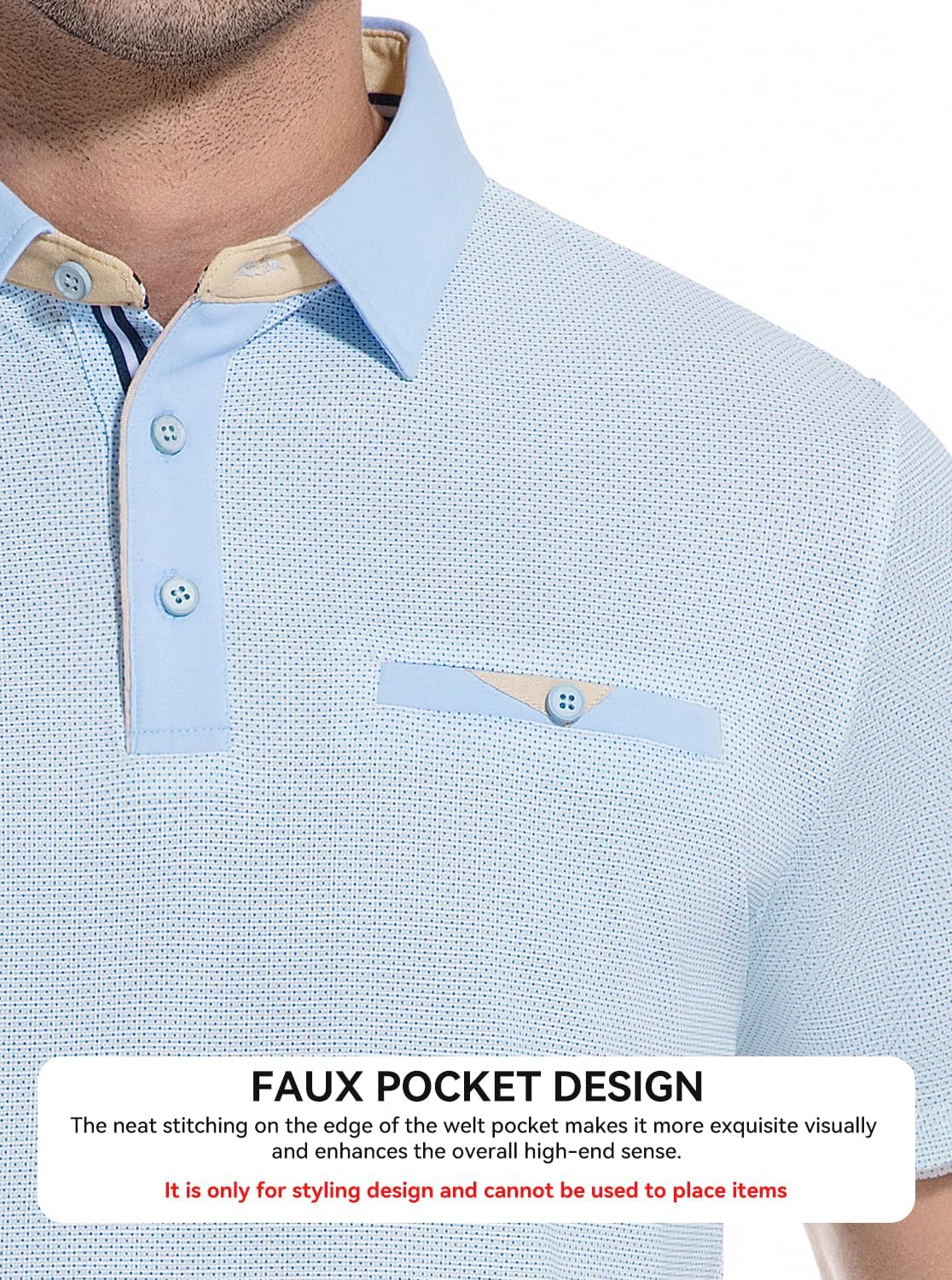 Alex Vando Mens Golf Shirts Moisture Wicking Quick-Dry Short Sleeve Print Performance Polo Shirts for Men