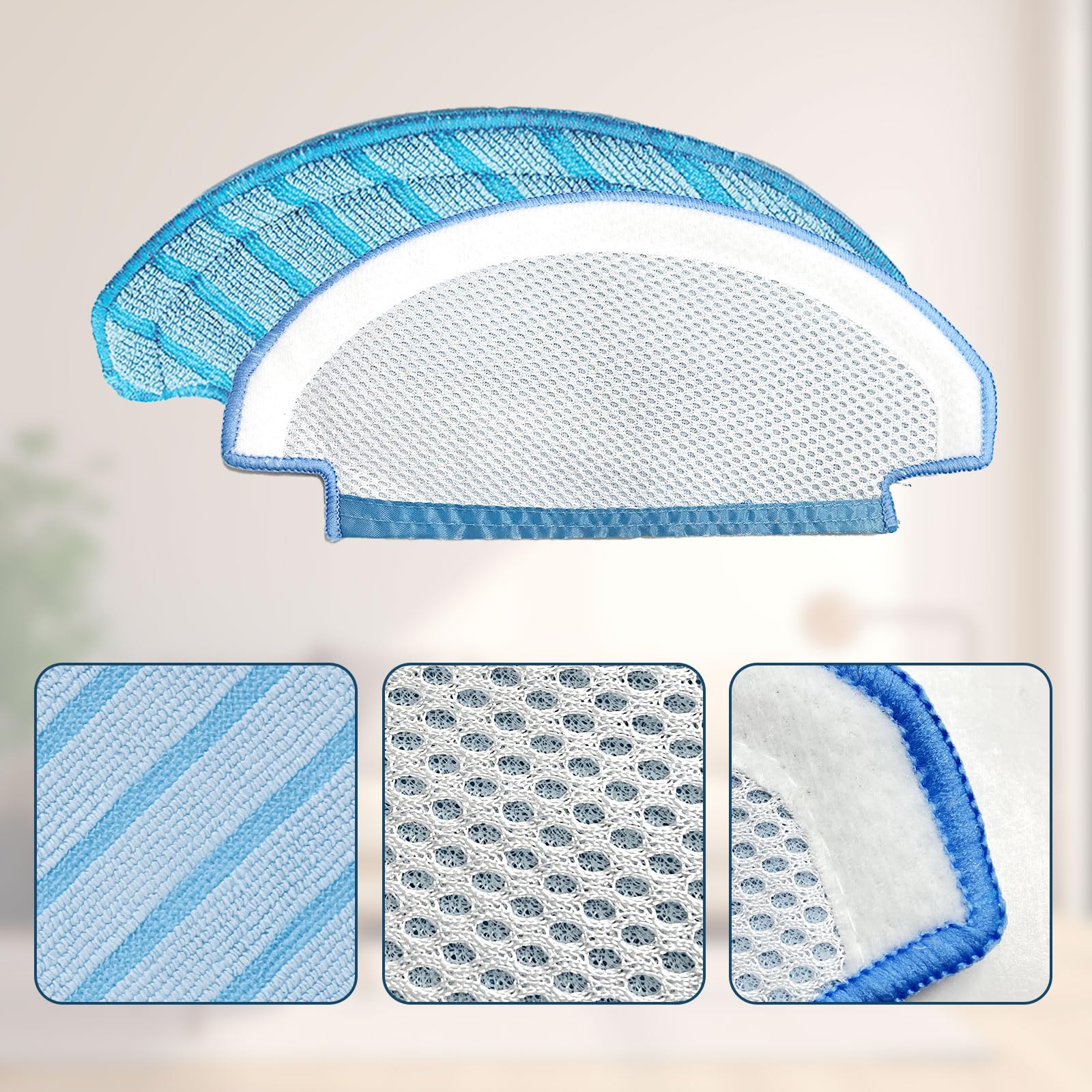 Panni Microfibra Per Robot Pulizia Ecovacs - Set 5 Pezzi Lavabili - Foto 2