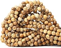 Vista 42 de 60 cuentas redondas sueltas de piedra dálmata natural de 0.236 pulgadas (0.236 in) para hacer joyas, hallazgos de bricolaje, 1 hebra de 15 pulgadas