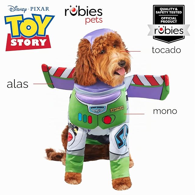 Foto 2 de 8 de Rubie'S Disfraz para Mascotas de Toy Story de Disney, Buzz Lightyear, Talla S