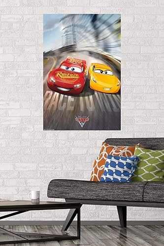 Miniatura 2 de Trends International Disney Pixar Cars 3 - Póster de pared de Race to Win, 22.375 x 34 pulgadas, paquete de póster y montaje