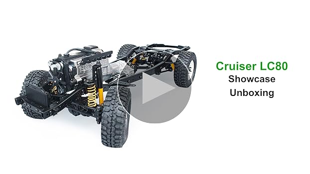 295-343mm Adjustable Wheelbase Alloy RCRUN LC80 Chassis