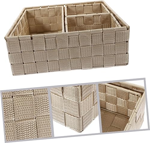 Miniatura 6 de Housoutil Caja de almacenamiento de escritorio resistente con rejillas, soporte para bolígrafos, organizador de mesa en estilo organizador combinado