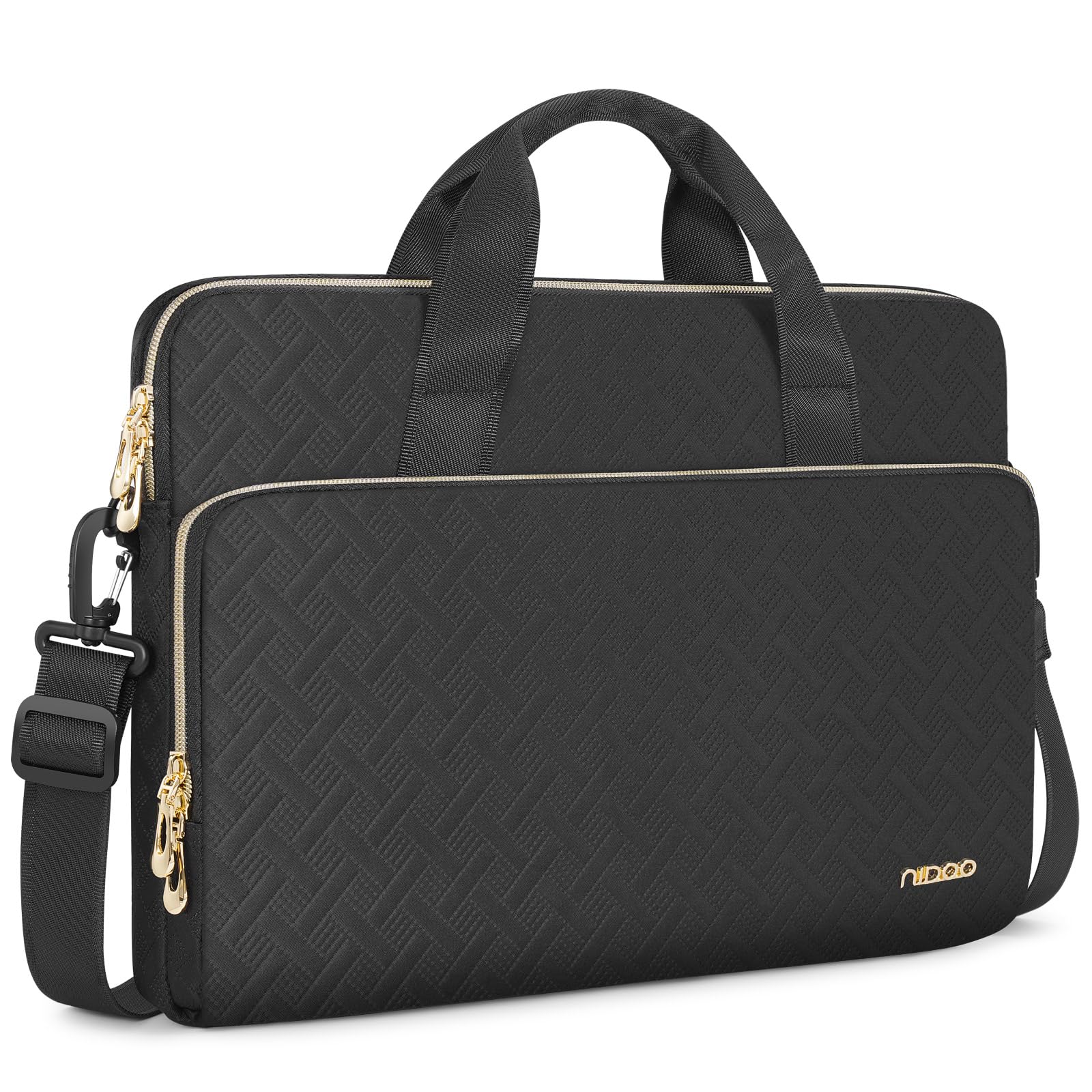 NIDOO 17,3 Pouces Sacoche Ordinateur Portable Sac à Bandoulière Sac a Main PC Mallette de Protection pour 17.3" IdeaPad 3 Gen 7/ Legion 5 5i/ ThinkPad P17/ ENVY Laptop 17/ ZenBook Pro 17/ LG gram 17