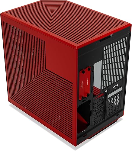 Vista 131 de HYTE Y60 - Moderna caja para juegos ATX de torre media con doble cámara panorámica de vidrio templado y cable elevador PCIE 4.0 incluido