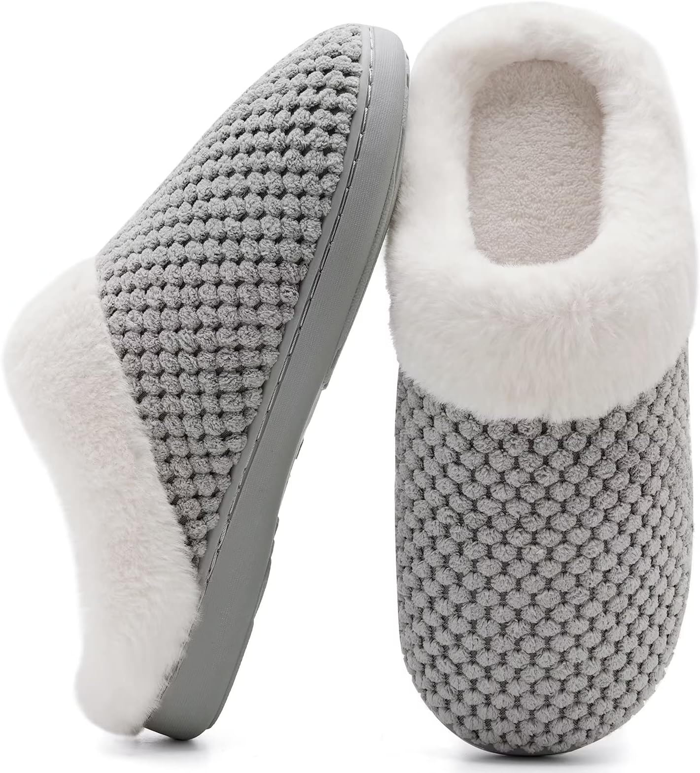 Ladies House Slippers Memory Foam Slippers for Women Comfortable Warm Cosy Non Slip Indoor Outdoor Home Slippers