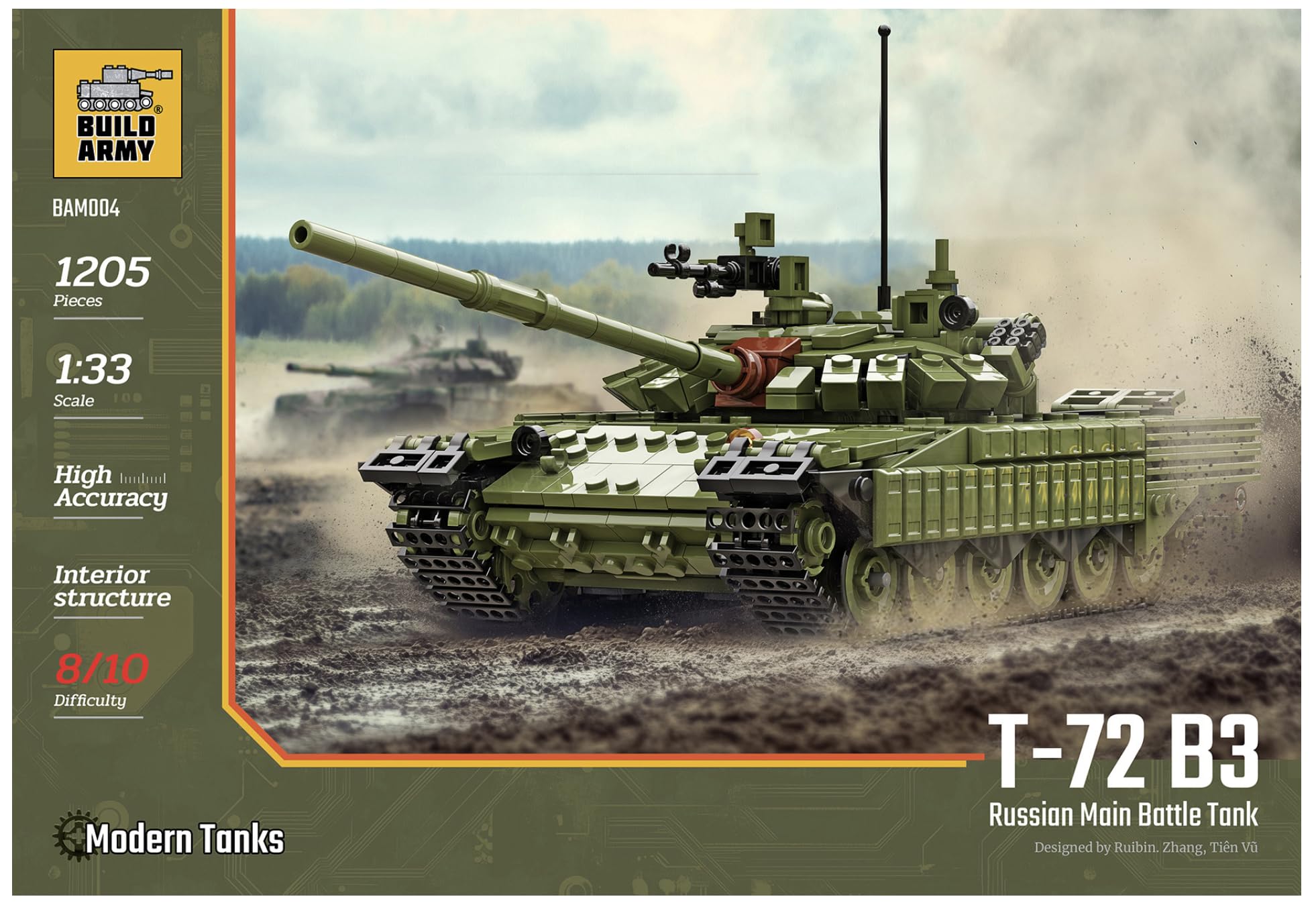 Rosyjski T72 B3 główny czołg bojowy model cegły klocki 1205 szt