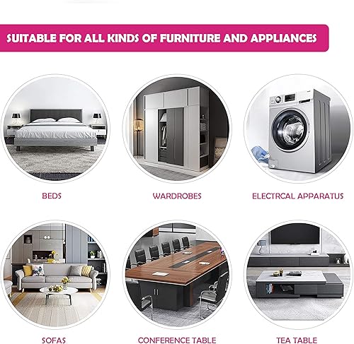 Miniatura 6 de Kit de movimiento deslizante para muebles para superficies alfombradas y duros, mueve muebles pesados rápida y fácilmente, sistema de movimiento 3