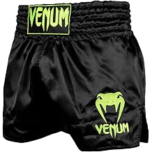 Venum Classic Muay Thai Shorts Black/Neo Yellow, L