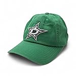 AMERICAN NEEDLE Dallas Stars Officially Licensed NHL Blue Line Adjustable Buckle Strap Dad Baseball Hat, Greenwich Green (40742B-DAS)